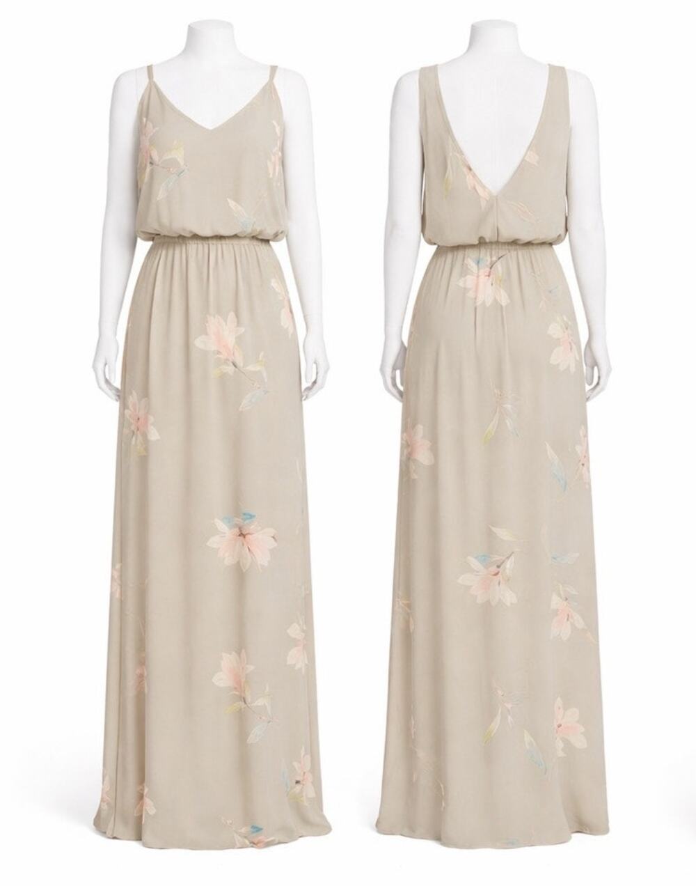 Show Me Your MuMu Beige Floral Maxi Dress
